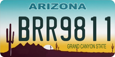 AZ license plate BRR9811