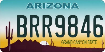 AZ license plate BRR9846