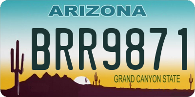 AZ license plate BRR9871