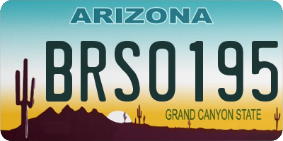 AZ license plate BRS0195