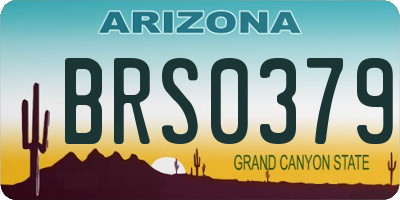 AZ license plate BRS0379