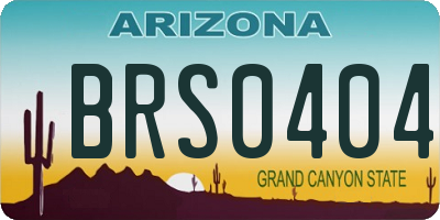 AZ license plate BRS0404