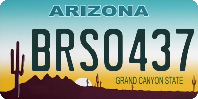 AZ license plate BRS0437