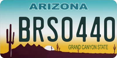 AZ license plate BRS0440
