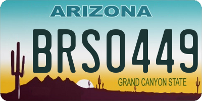 AZ license plate BRS0449