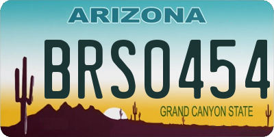 AZ license plate BRS0454