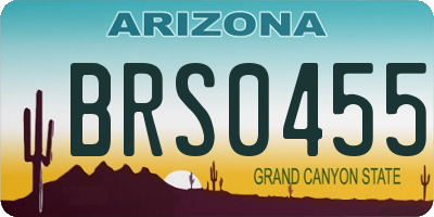 AZ license plate BRS0455