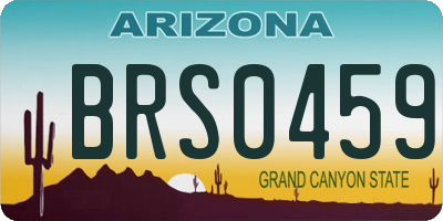 AZ license plate BRS0459