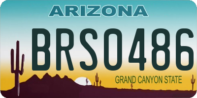 AZ license plate BRS0486