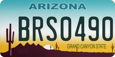 AZ license plate BRS0490
