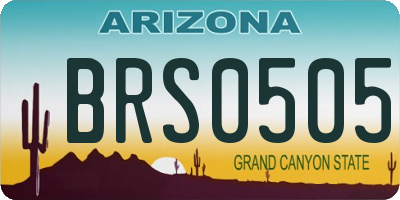 AZ license plate BRS0505
