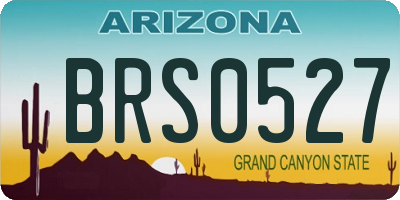 AZ license plate BRS0527