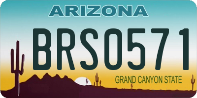AZ license plate BRS0571