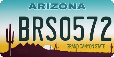 AZ license plate BRS0572