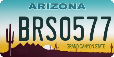 AZ license plate BRS0577