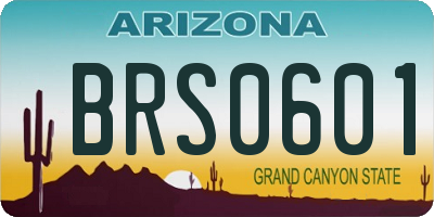 AZ license plate BRS0601