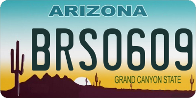 AZ license plate BRS0609