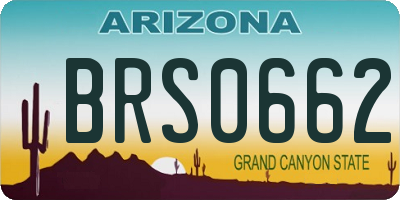 AZ license plate BRS0662