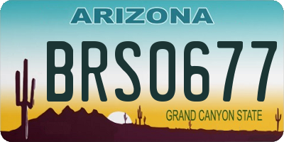 AZ license plate BRS0677