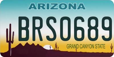 AZ license plate BRS0689
