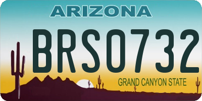 AZ license plate BRS0732
