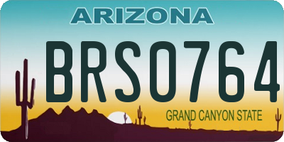 AZ license plate BRS0764