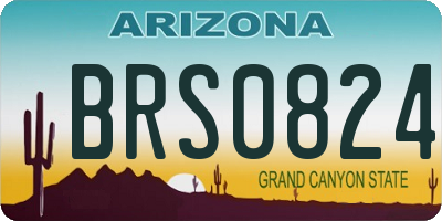 AZ license plate BRS0824