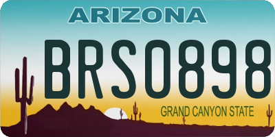 AZ license plate BRS0898
