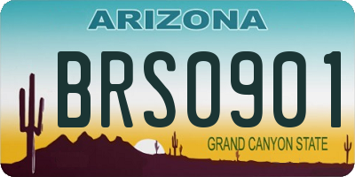 AZ license plate BRS0901