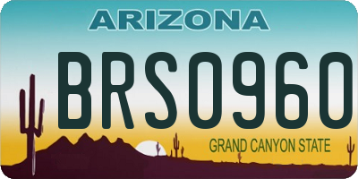 AZ license plate BRS0960