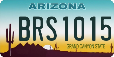 AZ license plate BRS1015