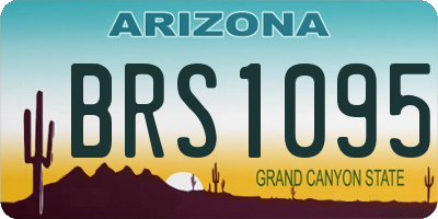 AZ license plate BRS1095