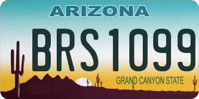 AZ license plate BRS1099