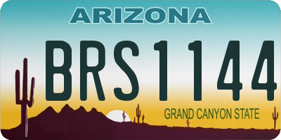 AZ license plate BRS1144