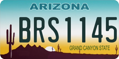 AZ license plate BRS1145