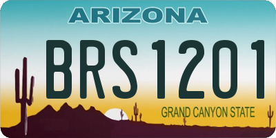 AZ license plate BRS1201
