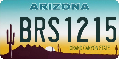 AZ license plate BRS1215