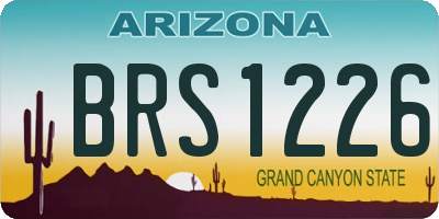 AZ license plate BRS1226