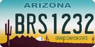 AZ license plate BRS1232
