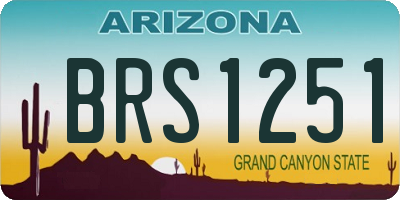 AZ license plate BRS1251