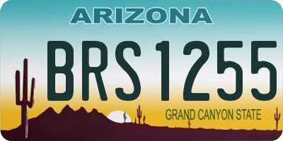 AZ license plate BRS1255