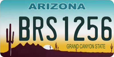 AZ license plate BRS1256