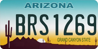 AZ license plate BRS1269