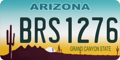 AZ license plate BRS1276