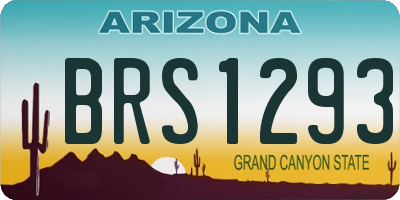AZ license plate BRS1293