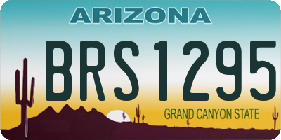AZ license plate BRS1295