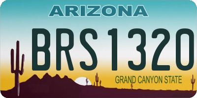 AZ license plate BRS1320