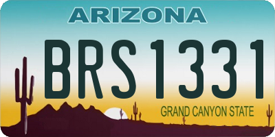 AZ license plate BRS1331