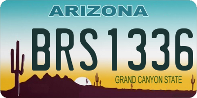 AZ license plate BRS1336