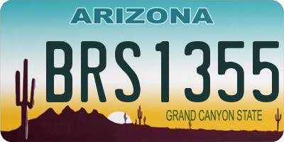 AZ license plate BRS1355
